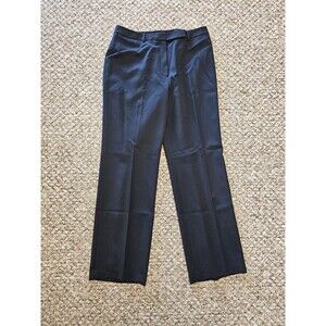 Brooks Brothers 346 Wool Solid Black Dress Pants Trousers Size 12 Women's B